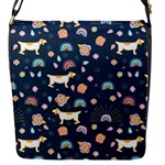 Dogs Flap Closure Messenger Bag (S)