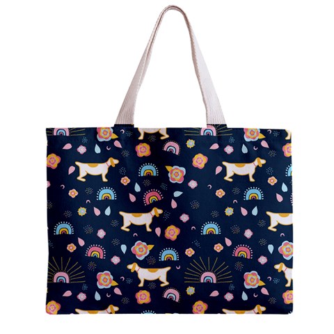 Dogs Zipper Mini Tote Bag from ArtsNow.com Front