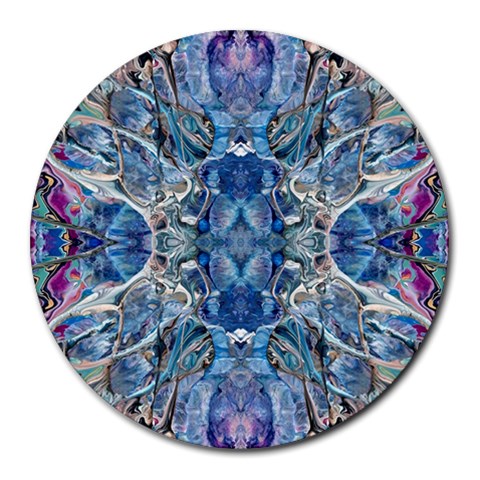 Blue Pour Blend  Round Mousepad from ArtsNow.com Front