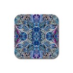 Blue Pour Blend  Rubber Square Coaster (4 pack)