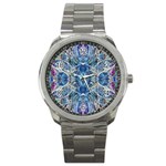 Blue Pour Blend  Sport Metal Watch