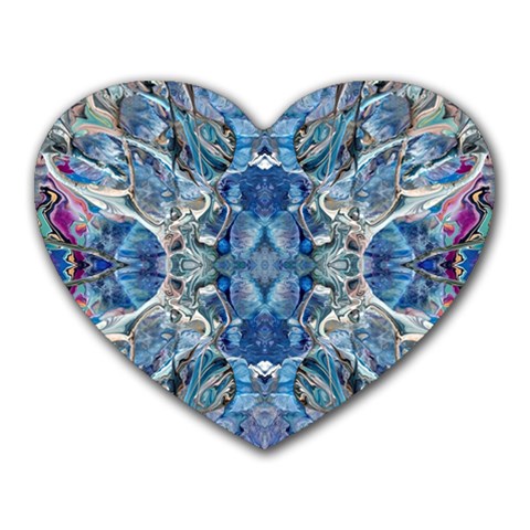 Blue Pour Blend  Heart Mousepad from ArtsNow.com Front