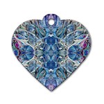 Blue Pour Blend  Dog Tag Heart (One Side)