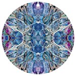 Blue Pour Blend  UV Print Acrylic Ornament Round