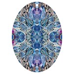 Blue Pour Blend  UV Print Acrylic Ornament Oval