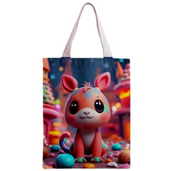 Cute creature Zipper Classic Tote Bag from ArtsNow.com Front