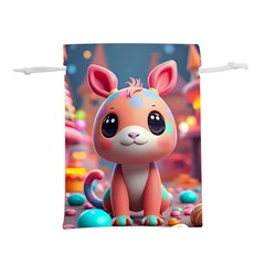 Cute creature Lightweight Drawstring Pouch (M) from ArtsNow.com Back