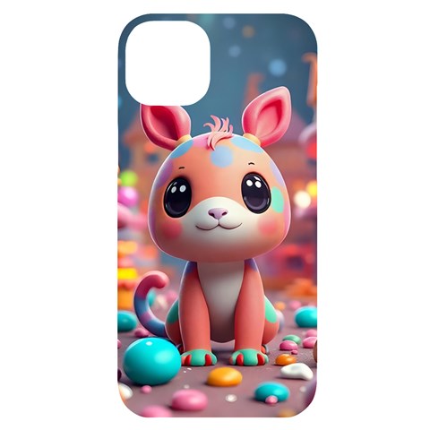 Cute creature iPhone 14 Plus Black UV Print Case from ArtsNow.com Front