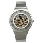 0118 F Expression Of Structure Large Stainless Steel Watch