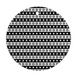 Black And White Circles Pattern Ornament (Round)