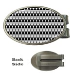 Black And White Circles Pattern Money Clips (Oval) 