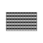 Black And White Circles Pattern Sticker Rectangular (10 pack)