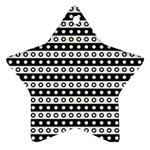 Black And White Circles Pattern Star Ornament (Two Sides)