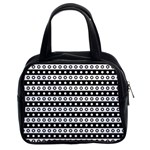 Black And White Circles Pattern Classic Handbag (Two Sides)