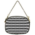 Black And White Circles Pattern Chain Purse (Two Sides)