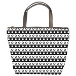 Black And White Circles Pattern Bucket Bag