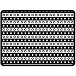 Black And White Circles Pattern Fleece Blanket (Large)