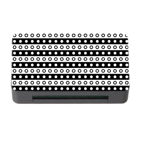 Black And White Circles Pattern Memory Card Reader with CF from ArtsNow.com Front