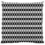 Black And White Circles Pattern Large Cushion Case (Two Sides)