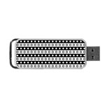 Black And White Circles Pattern Portable USB Flash (One Side)