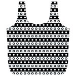 Black And White Circles Pattern Full Print Recycle Bag (XL)