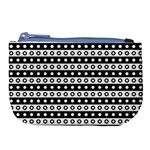 Black And White Circles Pattern Large Coin Purse