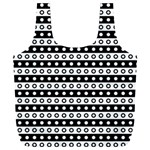 Black And White Circles Pattern Full Print Recycle Bag (XXXL)