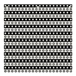 Black And White Circles Pattern Banner and Sign 4  x 4 