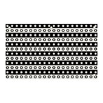 Black And White Circles Pattern Banner and Sign 5  x 3 