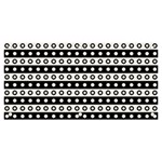 Black And White Circles Pattern Banner and Sign 6  x 3 