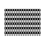 Black And White Circles Pattern Premium Plush Fleece Blanket (Mini)