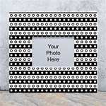 Black And White Circles Pattern White Wall Photo Frame 5  x 7 