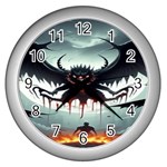 Halloween Goodie Wall Clock (Silver)