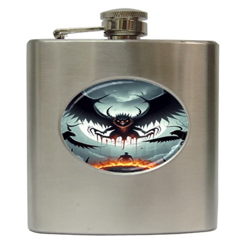 Halloween Goodie Hip Flask (6 oz) from ArtsNow.com Front