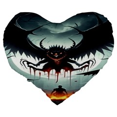 Halloween Goodie Large 19  Premium Heart Shape Cushions from ArtsNow.com Back