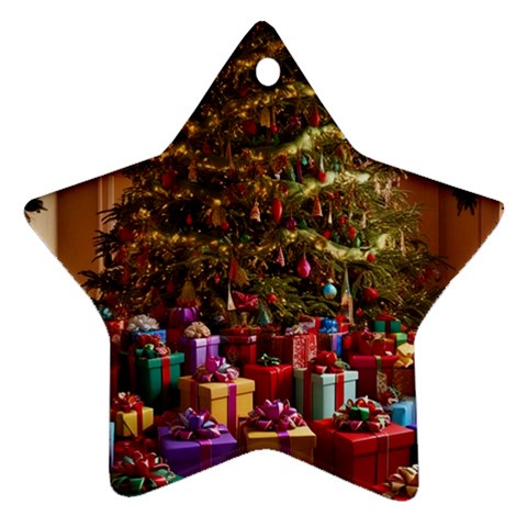 Merry christmas Ornament (Star) from ArtsNow.com Front