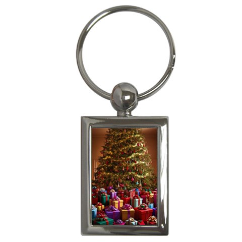 Merry christmas Key Chain (Rectangle) from ArtsNow.com Front