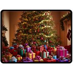 Merry christmas Fleece Blanket (Large)