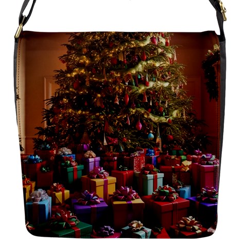 Merry christmas Flap Closure Messenger Bag (S) from ArtsNow.com Front