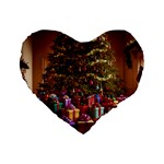 Merry christmas Standard 16  Premium Flano Heart Shape Cushions