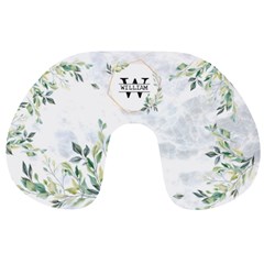 Personalized Initial Name Floral Travel Neck Pillow Travel Neck Pillow from ArtsNow.com Back