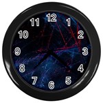 Abstract Feathers Wall Clock (Black)