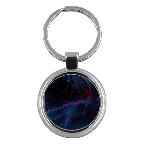 Abstract Feathers Key Chain (Round) from ArtsNow.com Front