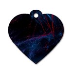 Abstract Feathers Dog Tag Heart (Two Sides)