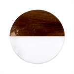 Abstract Feathers Classic Marble Wood Coaster (Round) 