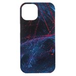 Abstract Feathers iPhone 15 Black UV Print PC Hardshell Case