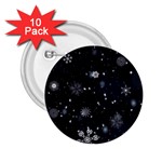 Snowflakes Snow Snowfall Snowing 2.25  Buttons (10 pack) 