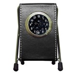 Snowflakes Snow Snowfall Snowing Pen Holder Desk Clock