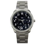 Snowflakes Snow Snowfall Snowing Sport Metal Watch