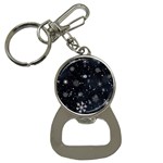 Snowflakes Snow Snowfall Snowing Bottle Opener Key Chain